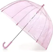 [totes] 2236 Girls Clear Bubble Umbrella, Pink, 38" Canopy