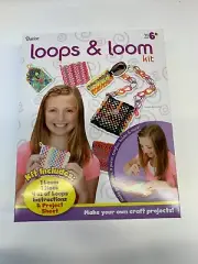 Fabric Loops, Loom, and Hook Kit - DIY Potholder Pack - Plastic Loom Metal Hook