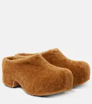 [Dries Van Noten] Dries Van Noten Faux fur clogs AU 6.5 brown