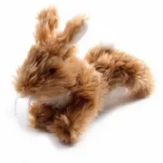 Cuddles - Squeaky Plush Rabbit - Dog Toy - Small (20cm) / Brown