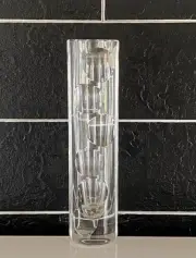 Czech Bohemian Crystal Dimpled Bud Vase