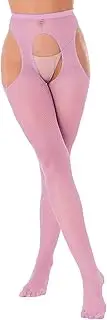 [GRRKDFQ] Women's Erotic Costumes Open Crotch Hollow Out Stockings Erotic Crotchless Pantyhose