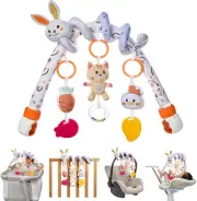 TUMAMA 2 in 1 Spiral Car Seat Toys for Babies 0-6 Months, Stroller Toys for I...