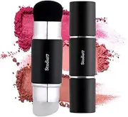 Studio17 Dual Silicone Blush Brush | Makeup Brush with Silicone Tip for Contouring