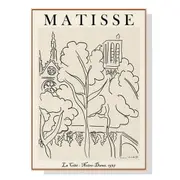 GGP Wall Art 70Cmx100Cm Line Art By Henri Matisse Wood Frame Canvas