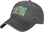 [JBYJBX] Hawaiian Tropical Leaves Flowers Print Outdoor Baseball Cap Dad Hat with Unisex Adjustable Trucker Cap Sun Hats