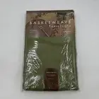 Basketweave Easy Care Tablecloth 70” Round 4-6 Seats Sage Green Christmas New