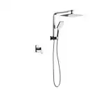 Rain Shower Head Set With Mixer Square Handheld Shower