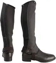 [HyLAND] Adults Synthetic Combi Leather Half Chaps (UK Size: L) (Brown)