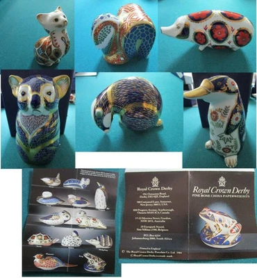 Paperweights Siamese, Pig, Badger "Royal Crown Derby" PICK 1 ^^