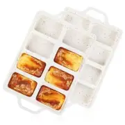 2 Pcs Mini Loaf Pans Silicone, Nonstick Small Bread Mini Loaf x 2 Pcs Cream