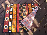 Autumn Splendor Patchwork Quilt, Handmade, 37" x 43", Wall, Topper, Lap