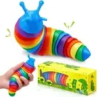 Realistic Slug Insects Fidget Toy,Fun Crawling Sensory Toy Can Be Twisted Toy S9