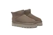 AUSTRALIAN SHEPHERD UGG Boots Sheepskin Wool Mini Platform Thick Bottom Ronnie Caribou