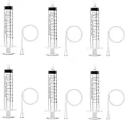 Ink Filling Syringe 6 Pack-10ml Plastic Ink Syringe with Long Needle for Refilling with Refillable Ink Cartridges and Continuous Ink Supply System CISS