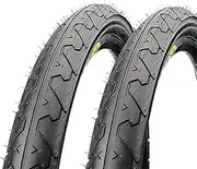 [CyclingDeal] 26" x 1.95" Mountain Bike Bicycle Slick Wire Bead Tires for MTB Hybrid Bike Blackwall - Pack of 2