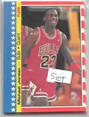 1987-88 Fleer Basketball Complete Sticker Set #1-11 (Michael Jordan 2nd year)