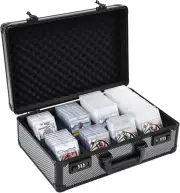 152 PSA Graded Card Case, 4-Row Trading Card Storage Box, Toploader Card Cases f