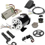 [YC Yier] 500W 36V Brushed DC Electric Motor Kit Controller Sprocket Reverse for Electric Bicycle Scooter Go Kart E Bike ATV Quad Razor Moped Tricycle Pit Dirt Bike