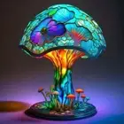 Mushroom Lamp Resin USB Connection Night Light Decorative Bedside Table Lamps