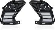 2Pcs Car LED Daytime Running Light Fog Lamp Cvoer DRL Dynamic Turn Signal Light for Toyota Grand Highlander 2024 2025-Model A