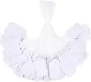 300 Pcs White Small Price Display Tags with String Attached for Jewelry,Merch...