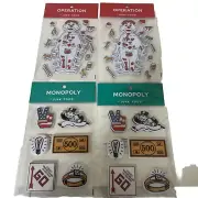 Junk Food Operation & Monopoly Puffy Stickers Lot Of 4 Packs NEW