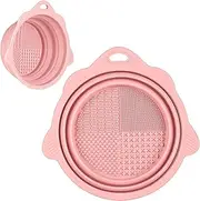 Foldable Silicone Makeup Brush Cleaner Bowl - Portable Cleaning Tool for Brushes, Powder Puffs, and Sponges