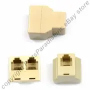 Lot10 ALL FEMALE RJ11 2way/jack Y cable/cord/wire Splitter,Phone/Telephone 6P4C