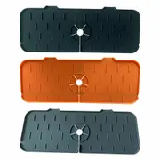 Kitchen Faucet Sink Splash Guard Silicone Faucet Water Catcher Drying Mat Pad - Round