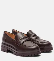 [Gianvito Rossi] Gianvito Rossi Leather penny loafers AU 7 burgundy