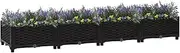 Raised Garden Bed, Elevated Planter Box Plant Container 160x40x23 cm Polypropylene