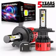 H4 9003 LED Headlight Bulbs Kit 6000K White High Low Beam Replace Halogen (for: Smart)