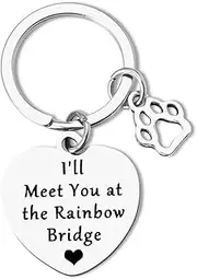 Pet Memorial Gifts for Dogs Cat Lover Gifts Keychain Loss of Dog Died Sympathy Gift Key Chain Pet Remembrance Gifts Pawprint Keepsake Grieving Bereavement Gifts for Dog Pet Owner Gifts for Women