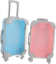 PartyKindom 2pcs Mini Eyelash Organizer Cases Adorable Carrying Suitcase for Lashes Lightweight Travel Makeup Container for Eyelash Storage Charming Design