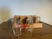 Set Of 12 4” Vintage Enjoy Coke Glasses In Original Box