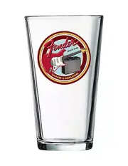 Fender - Guitars - 16 oz Pint Beer Glass Pub Style Barware Seltzer Cocktails Tea