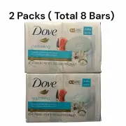 2 Packs Of 4 Dove Restoring Soap Bars With Blue Fig & Orange Blossom Scent