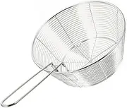 BRIGHTFUFU Stainless Steel Frying Basket Deep Fryer Basket for Chips French Fries Meat Handle with Construction