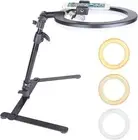 Desk Stand 10" LED Ring Light for Photo Shot Phone Mount Cook Craft Recording