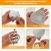 3Pcs Heart Bird Scare Discs Set Stainless Steel Bird Reflectors Highly pajnn