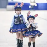 兔子警官COSPLAY迪士尼兔子警官夏季連衣裙兒童服裝全套洛麗塔套裝公主卡通禮服