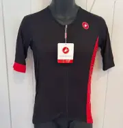 Castelli Short Sleeve Rosso Corsa Free Speed 2 Race Jersey Men's Large Black