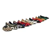 TARRAMARRA® Women Foldable Pointed Toe Ballerina Flats Tania - Leopard Red Blue / AU Ladies 4 / AU Men 2 / EU 35