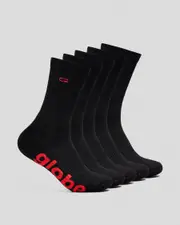 [Globe] Globe Men's Ol Logo Hi Crew Socks in Black One Size Black