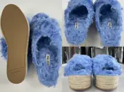 Miu Miu Wedge Shoes Shearling Espadrilles Fur Sandals Platform Sandals New 38