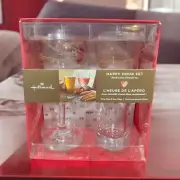 New! Beer & Wine Glasses Hallmark Happy Hour Set Arrows & Heart Design 2 Piece
