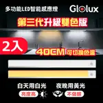 GLOLUX L40型USB充電磁吸感應燈(白黃光)