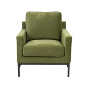 Mylah Fabric Armchair Occasional Accent Arm Chair Green