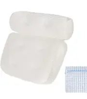 4D Mesh Bath Pillow Head Neck Rest Relax Spa Hot Tub Bathtub with 6 Suction Cups